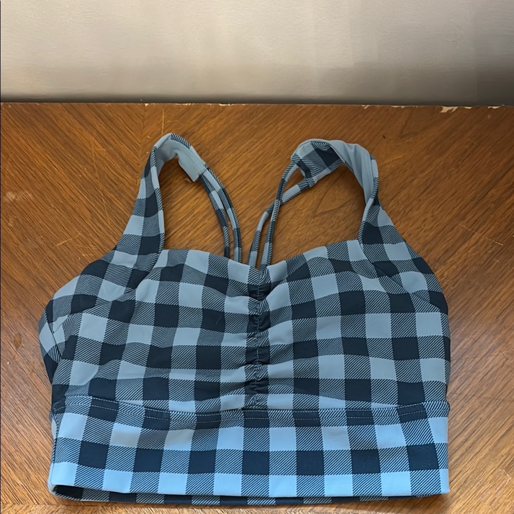 BuffBunny Blue and Black Checkered Top